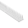 Kolce na gołębie listwa na ptaki odstraszasz plastikowe gęste białe 8el. 43 cm