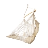 Krzesło brazylijskie z podnóżkiem leżak wiszący huśtawka 130cm beż