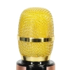 Mikrofon bezprzewodowy karaoke dla dzieci głośnik Bluetooth 2000mAh karta SD USB wysoka jakość złoty