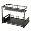 Organizer szafka półka kuchenna kosz pod zlew umywalkę wysuwana półka pojemnik 2-poziomowy metal