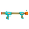 Pistolet na kulki karabin na piankowe naboje solidny dla dzieci gra 2w1 niebieski