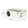 Projektor rzutnik przenośny LED TFT LCD 16:9 1920x1080 USB 20W biały