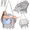 Huśtawka ogrodowa LULILO bocianie gniazdo z poduszką XXL szare 80cm 150kg