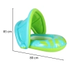 Kółko do pływania koło dmuchane dla niemowląt pontonik z daszkiem BESTWAY 34091 zielone