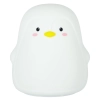 Lampka nocna dla dzieci silikonowa dotykowa miękka LED biała RGB pingwinek