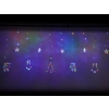 Lampki LED kurtyna renifer dzwonek mix świąteczne choinkowe 2,5m 138LED multikolor 8 trybów świecenia IP44