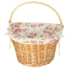 Kosz wiklinowy na rower RALLEX kosz przedni pleciony wkład click w kwiaty
