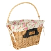 Kosz wiklinowy na rower RALLEX kosz przedni pleciony wkład click w kwiaty