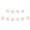 Baner napis na baby shower gwiazdki jasnoróżowe 290cm x 16,5cm