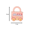 Zabawka edukacyjna łamigłówka samochodziki z wagonikami kłódkami wagoniki kłódki z kluczykami autka Montessori 13 el.