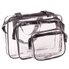 Kosmetyczka przezroczysta transparentna podróżna organizer do samolotu 3 sztuki
