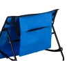 Mata plażowa składana z oparciem leżak składany 2w1 granatowy torba