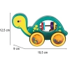 Żółwik do ciągania na sznurku zabawka sensoryczna mobilna grzechotka
