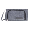Piórnik szkolny dwukomorowy saszetka kosmetyczka rozkładany 3w1 szary