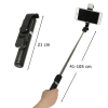 Kijek do selfie z pilotem Bluetooth statyw tripod lampka LED czarny