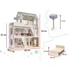 Domek dla lalek drewniany LULILO FLORO boho LED 78cm