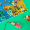 Gra drewniana rybki łowienie rybek na magnes pszczółki montessori