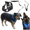 Szelki bezuciskowe spacerowe regulowane odblask dla psa kota + smycz rozmiar XL