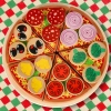 Pizza drewniany zestaw do zabawy na rzep akcesoria łopatka nóż talerz nauka krojenia 20cm