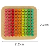 Zestaw edukacyjny nauka liczenia tabliczka mnożenia okrągła drewniana