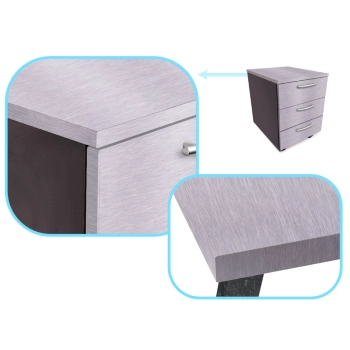 Folia okleina rolka aluminium imitująca metal metalic szczotkowana szara 1,52x30m