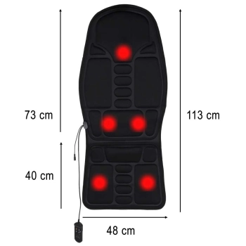 Masażer do pleców mata masująca grzewcza do masażu na fotel do samochodu