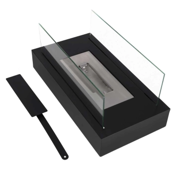 Biokominek wolnostojący stołowy bezdymny na biopaliwo prostokątny