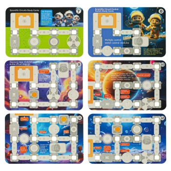 Mały elektryk elektronik zestaw edukacyjny 12 kart 58 elementów