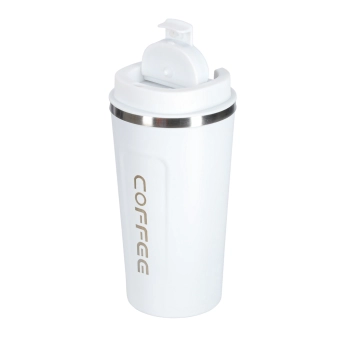 Kubek termiczny z ustnikiem termos LED 500ml biały