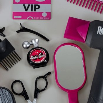 Zestaw fryzjerski dla dzieci suszarka prostownica światło dźwięk 19 elementów