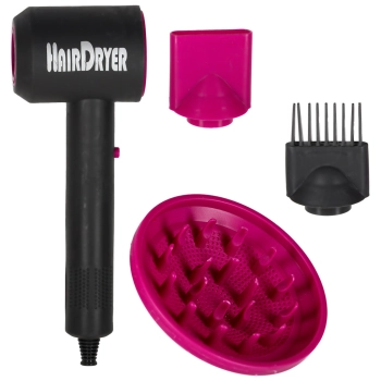 Zestaw fryzjerski dla dzieci suszarka prostownica światło dźwięk 19 elementów