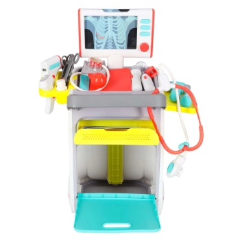 Duży zestaw lekarza stacja medyczna mały doktor ekg rtg światło dźwięk