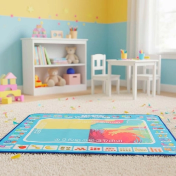 Mata wodna do malowania rysowania wodą mazaki pieczątki szablony wałek 100x80cm alfabet