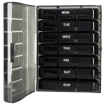 Pojemnik organizer na tabletki leki czarny