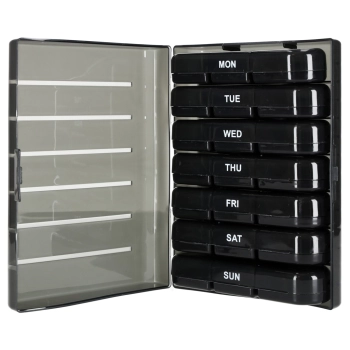 Pojemnik organizer na tabletki leki czarny