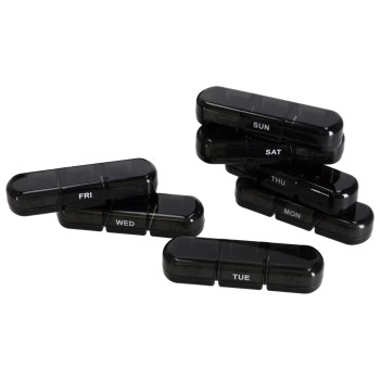 Pojemnik organizer na tabletki leki czarny