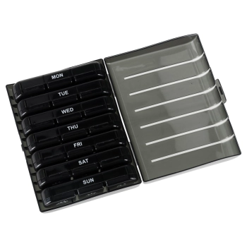 Pojemnik organizer na tabletki leki czarny