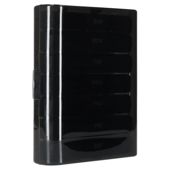 Pojemnik organizer na tabletki leki czarny
