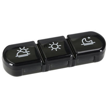 Pojemnik organizer na tabletki leki czarny