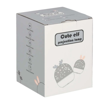 Lampka nocna projektor gwiazd LED USB obrotowy 6 motywów pilot królik