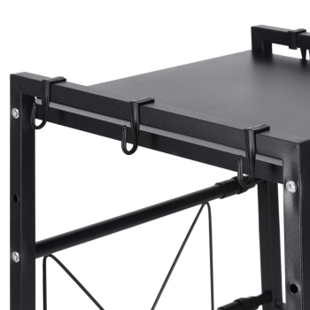 Półka kuchenna nad mikrofalówkę organizer regulowany metalowy 6 wieszaków