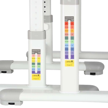 Biurko dziecięce szkolne regulowane krzesło lampka LED USB szare