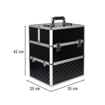 Kuferek na kosmetyki walizka organizer kosmetyczny XXL 3D