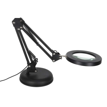 Lampka na biurko biurkowa LED z lupą szło powiększające obrotowy wysięgnik 2 sposoby mocowania