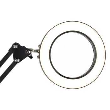 Lampka na biurko biurkowa LED z lupą szło powiększające obrotowy wysięgnik 2 sposoby mocowania