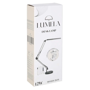 Lampka na biurko biurkowa LED USB obrotowy wysięgnik 2 sposoby mocowania