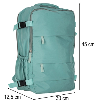 Plecak podróżny turystyczny bagaż zielony 45x30 cm