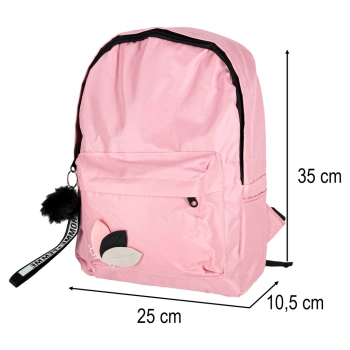 Plecak szkolny młodzieżowy jednokomorowy różowy