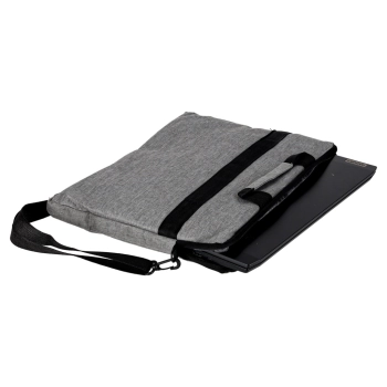 Torba na laptopa 15,6 cali etui pokrowiec z paskiem teczka damska męska mocna szara
