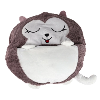 Śpiwór do spania dla dzieci turystyczny poduszka 2w1 135x50cm niebieski